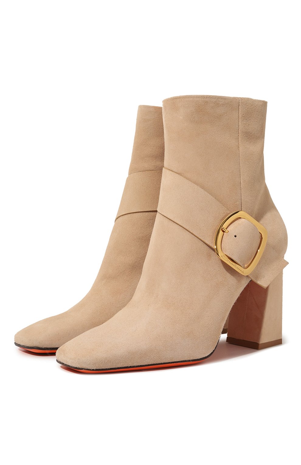 Женские бежевые замшевые ботильоны SANTONI купить в интернет-магазине ...