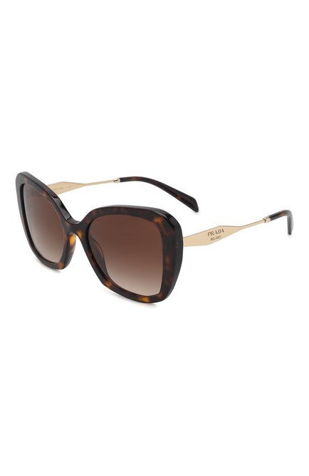 Женские солнцезащитные очки PRADA коричневого цвета, арт. 03YS-2AU6S1 | Фото 1 (Тип очков: С/з; Оптика Гендер: оптика-женское; Очки форма: Бабочка, Квадратные)