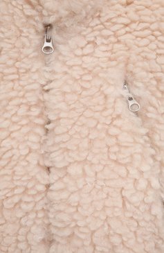Женская куртка MM6 кремвого цвета, арт. S52AM0169/S53958 | Фото 5 (Кросс-КТ: Куртка; Рукава: Длинные; Стили: Гламурный; Материал внешний: Синтетический материал; Длина (верхняя одежда): Короткие; Материал подклада: Вискоза)