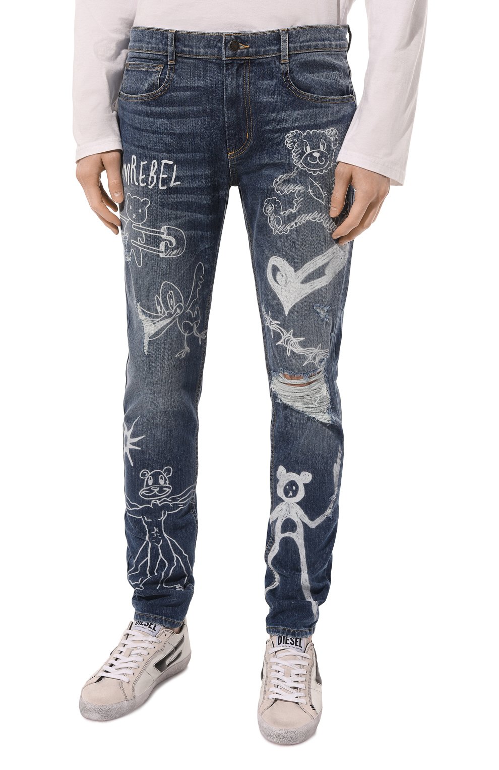 Джинсы DOMREBEL  SCRIBBLE/SKINNY JEANS Фото 3