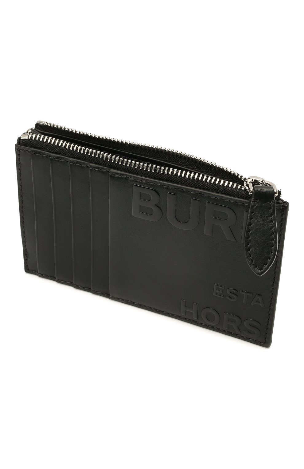 Мужской кожаный футляр для кредитных карт BURBERRY черного цвета, арт. 8039012 | Фото 3 (Материал: Натуральная кожа)