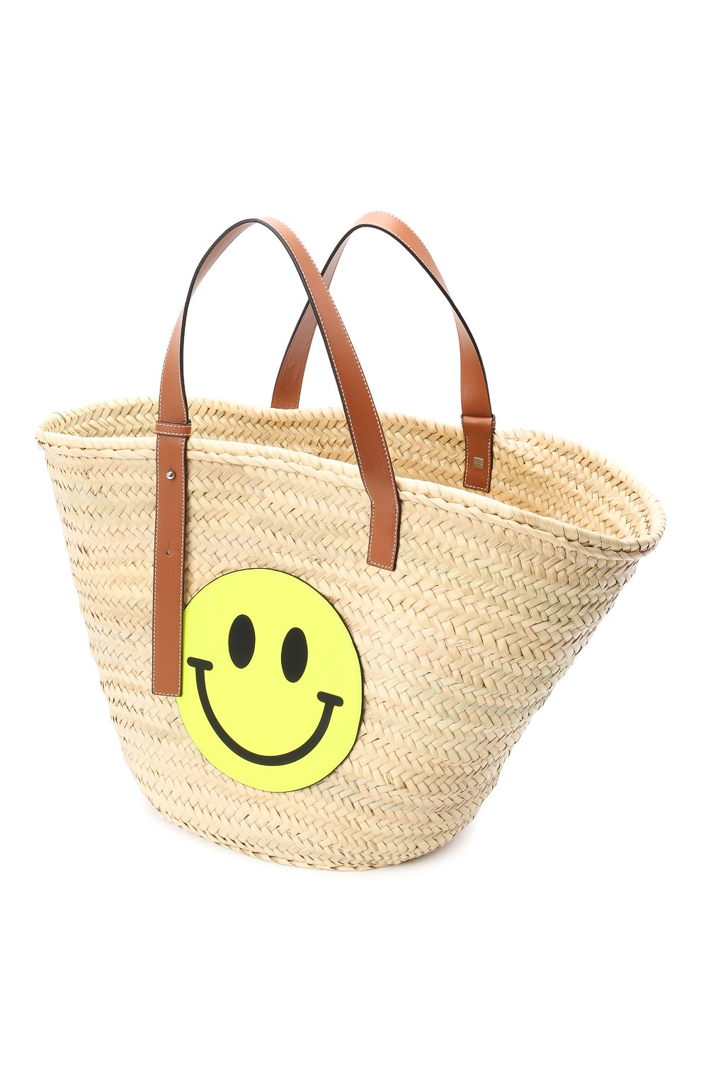 Женский сумка basket loewe x smiley LOEWE желтого цвета, арт. A223S81X01 | Фото 4 (Сумки-технические: Сумки-шопперы; Материал: Растительное волокно; Размер: large)