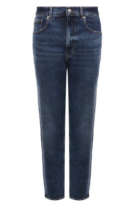 Женские джинсы BOSS синего цвета, арт. 50507748 | Фото 1 (Длина (брюки, джинсы): Стандартные; Драгоценные камни: Проставлено; Материал сплава: Проставлено; Материал внешний: Хлопок)