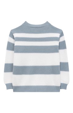 Детский хлопковый пуловер EMPORIO ARMANI голубого цвета, арт. 3R4M58/4MGWZ | Фото 2 (Рукава: Длинные; Мальчики Кросс-КТ: Пуловер-одежда; Материал сплава: Проставлено; Материал внешний: Хлопок; Драгоценные камни: Проставлено)