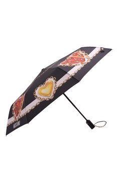 Женский складной зонт MOSCHINO черного цвета, арт. 8951-0PENCL0SEA | Фото 2 (Материал: Текстиль, Синтетический материал, Металл)