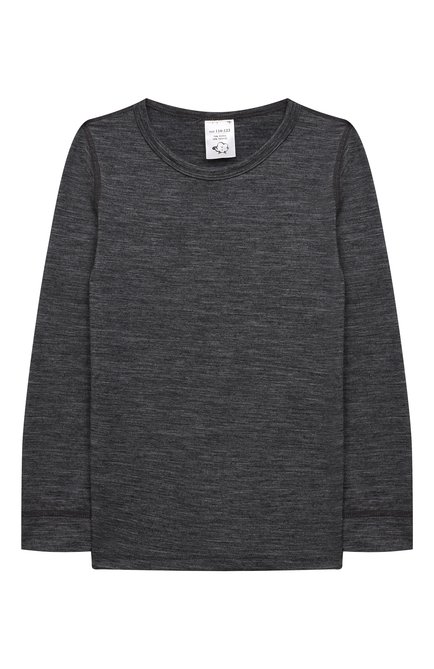 Детский комплект из лонглсива и брюк WOOL&COTTON серого цвета, арт. RRUFP | Фото 2
