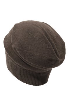 Мужская кашемировая шапка RICK OWENS коричневого цвета, арт. RU02C7493/WS | Фото 2 (Материал: Текстиль, Кашемир, Шерсть; Кросс-КТ: Трикотаж; Материал сплава: Проставлено; Нос: Не проставлено)