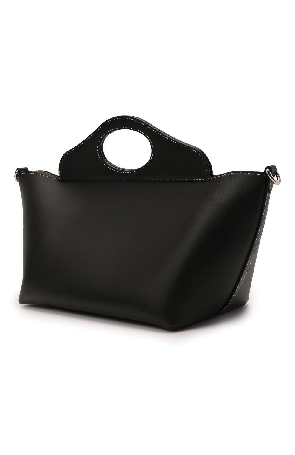 Женская сумка pocket cabas BURBERRY черного цвета, арт. 8040123 | Фото 4 (Сумки-технические: Сумки через плечо, Сумки top-handle; Материал: Натуральная кожа; Размер: small)