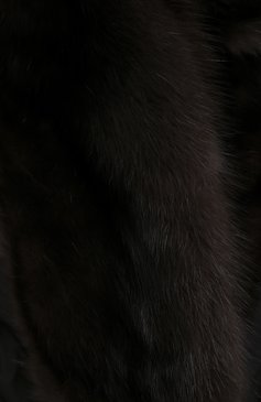 Женская двусторонняя шуба из меха соболя SIMONETTA RAVIZZA темно-коричневого цвета, арт. F01C041Z1A/015 | Фото 5 (Женское Кросс-КТ: Мех; Рукава: Длинные; Стили: Гламурный; Материал внешний: Натуральный мех; Материал подклада: Синтетический материал; Длина (верхняя одежда): Длинные)