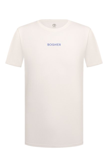 Мужская хлопковая футболка BOGNER кремвого цвета по цене 12200 руб., арт. 58546604 | Фото 1