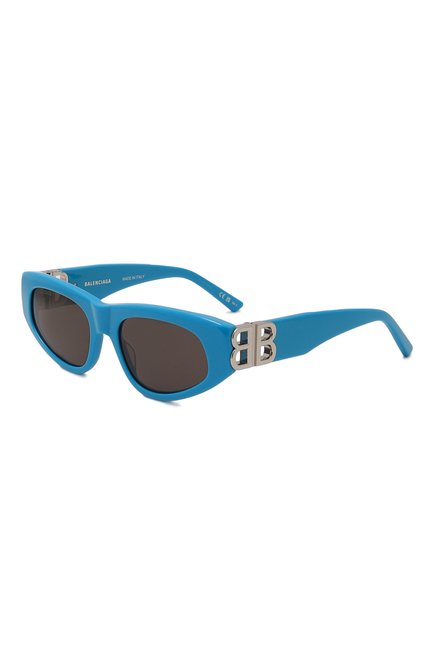 Женские солнцезащитные очки BALENCIAGA голубого цвета, арт. BB0095S 011 | Фото 1 (Тип очков: С/з; Оптика Гендер: оптика-женское; Очки форма: Cat-eye)