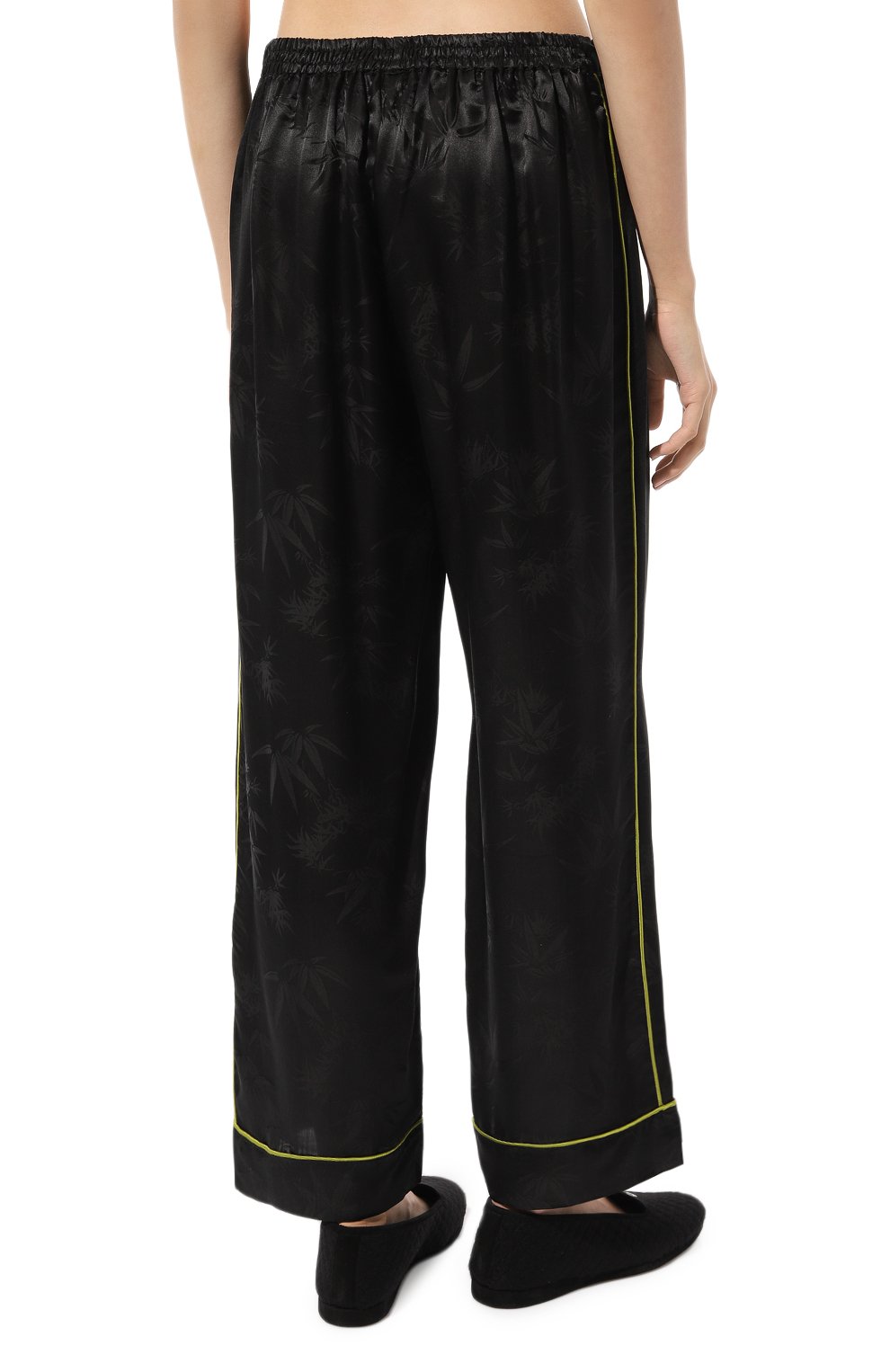 Женская пижама из вискозы и шелка KLEED LOUNGEWEAR черного цвета, арт. BAMB00 PYJAMA | Фот о 6 (Материал сплава: Проставлено; Нос: Не проставлено)