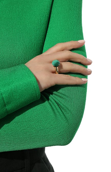 Женское кольцо cartoon с малахитом MOONKA зеленого цвета, арт. cr-r-mal | Фото 2 (Материал: Серебро)