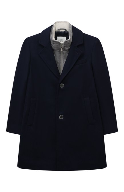 Детское шерстяное пальто ELEVENTY темно-синего цвета по цене 53050 руб., арт. ET2P10 E0051/8-10 | Фото 1