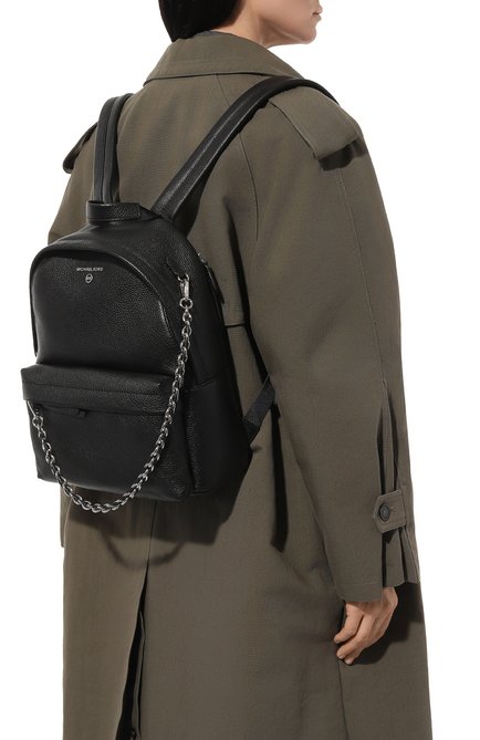 Женский рюкзак slater MICHAEL MICHAEL KORS черного цвета, арт. 30T0S04B1L | Фото 2 (Размер: medium; Материал: Натуральная кожа; Стили: Кэжуэл)