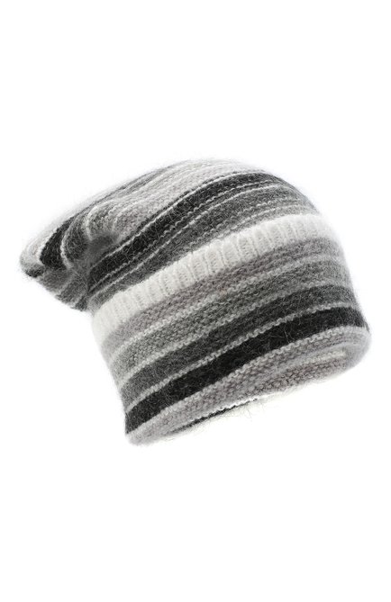 Женская шапка TAK.ORI серого цвета, арт. HTK70007MA050AW20 | Фото 1 (Материал: Текстиль, Шерсть, Синтетический материал)