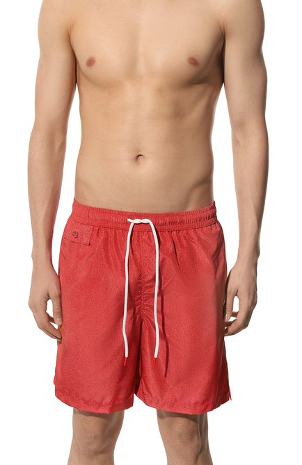 Мужские плавки-шорты KITON красного цвета, арт. UC0M5CK0709D | Фото 2 (Нос: Не проставлено; Материал внешний: Синтетический материал; Материал сплава: Простав�лено)