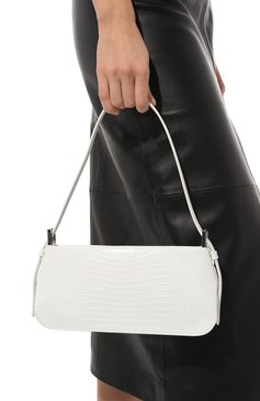 Женская сумка dulce BY FAR белого цвета, арт. 23CRDULSWHFMED | Фото 2 (Сумки-технические: Сумки top-handle; Размер: medium; Материал: Натуральная кожа)