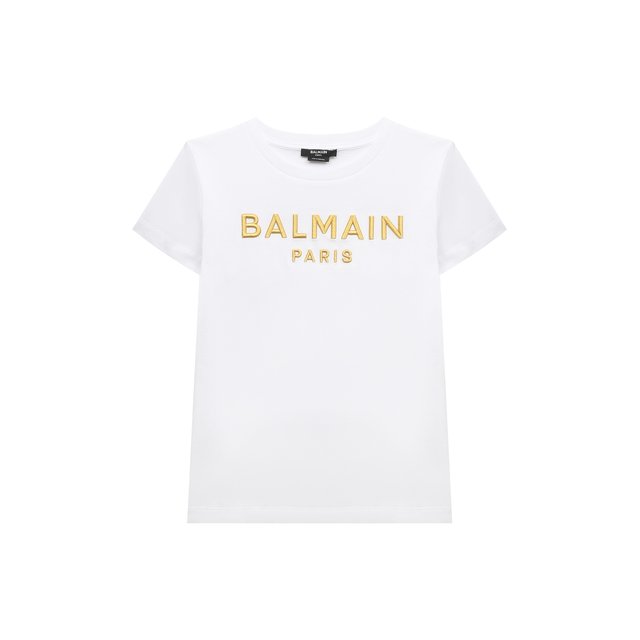 Хлопковая футболка Balmain BS8B31