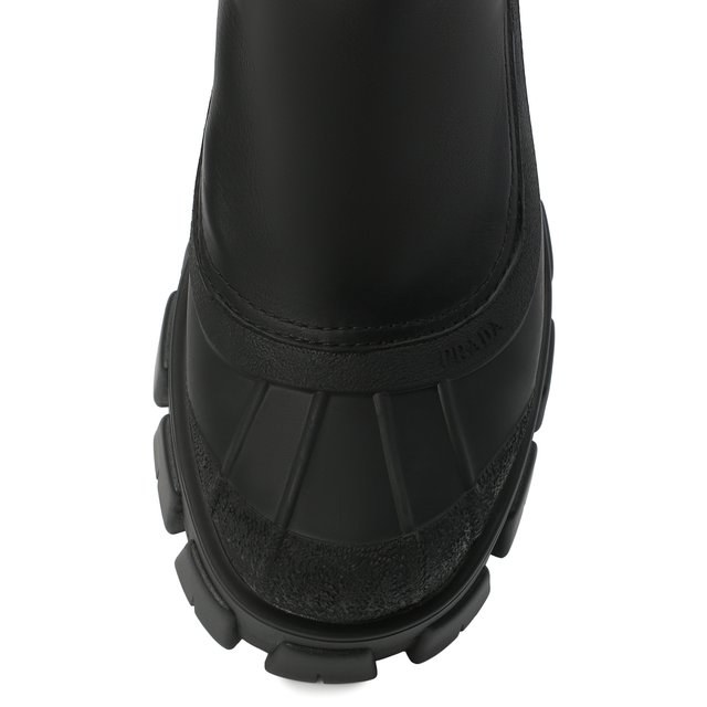 фото Кожаные сапоги monolith prada