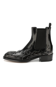 Мужские кожаные челси ALEXANDER MCQUEEN черного цвета, арт. 586179/WHKE3 | Фото 3 (Материал внутренний: Натуральная кожа; Материал утеплителя: Без утеплителя; Статус проверки: Проверено, Проверена категория; Подошва: Плоская; Мужское Кросс-КТ: Сапоги-обувь, Челси-обувь)