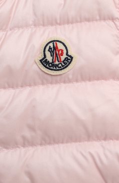 Детского пуховый жилет MONCLER светло-розового цвета, арт. H1-951-1A000-33-C0401 | Фото 3 (Кросс-КТ НВ: Верхняя одежда-одежда, Утепленные жилеты)