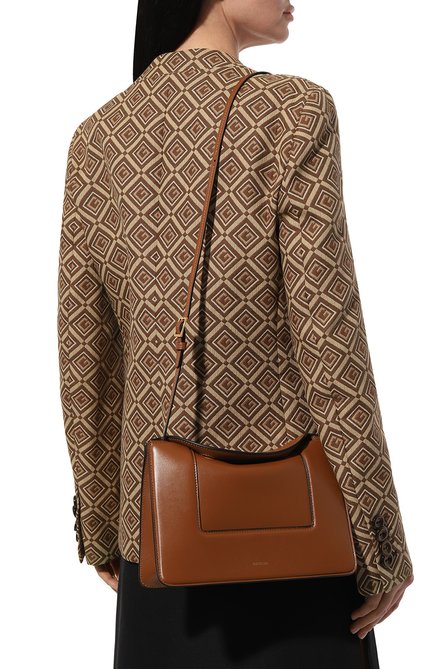 Женская сумка penelope WANDLER коричневого цвета, арт. 000090 | Фото 2 (Драгоценные камни: Проставлено; Материал: Натуральная кожа; Ремень/цепочка: На ремешке; Размер: small; Материал сплава: Проставлено)