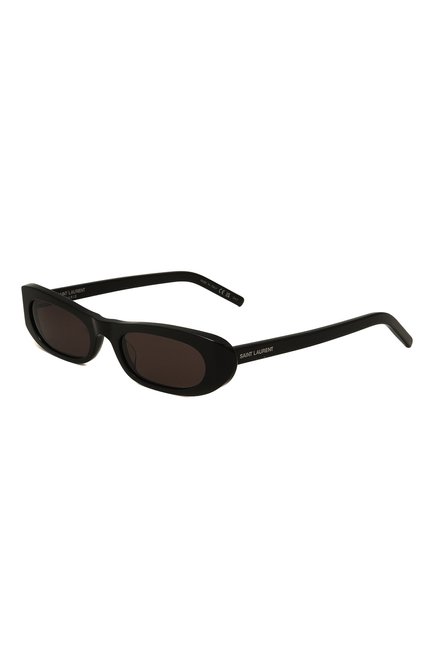 Женские солнцезащитные очки SAINT LAURENT черного цвета, арт. SL 557 SHADE 001 | Фото 1 (Тип очков: С/з; Материал: Пластик; Оптика Гендер: оптика-женское; Очки форма: Овальные, Узкие)
