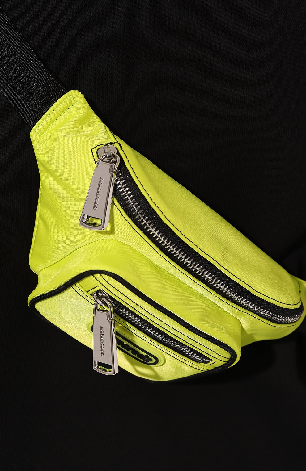 Женская поясная сумка sporty DSQUARED2 желтого цвета, арт. BBW0036 11700001 | Фото 2 (Материал сплава: Проставлено; Материал: Текстиль; Драгоценные камни: Проставлено; Стили: Спорт; Размер: small)