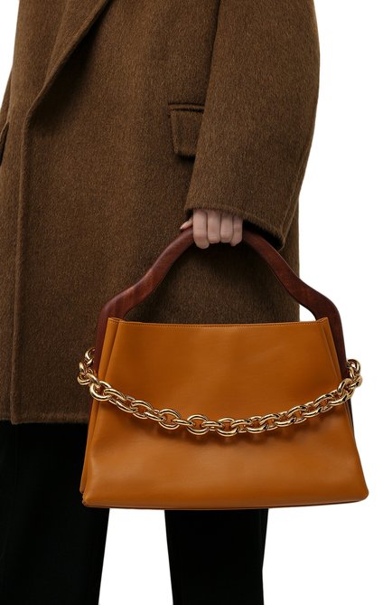 Женская сумка mount small BOTTEGA VENETA желтого цвета, арт. 667410/V12J2 | Фото 2 (Материал: Натуральная кожа; Сумки-технические: Сумки top-handle; Размер: small)