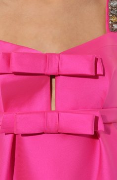 Женское платье с отделкой стразами DICE KAYEK розового цвета, арт. R24R287 | Фото 5 (Материал внешний: Шелк, Синтетический материал; Стили: Гламурный; Случай: Вечерний; Длина Ж (юбки, платья, шорты): Мини; Материал сплава: Проставлено; Драгоценные камни: Проставлено; Женское Кросс-КТ: Платье-одежда)