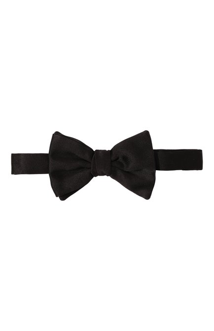 Мужской шелковый галстук-бабочка GIORGIO ARMANI черного цвета по цене 15550 руб., арт. 360031/8P998 | Фото 1