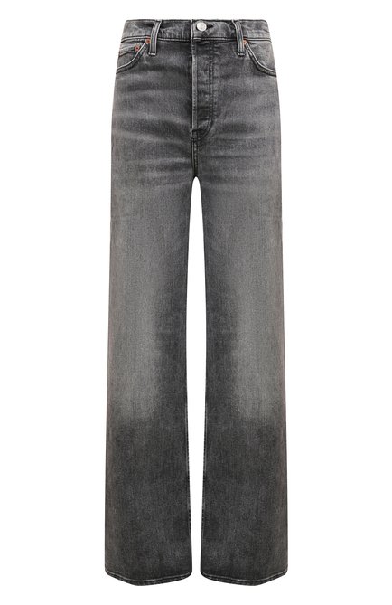 Женские джинсы RE/DONE серого цвета, арт. 144-03W7UHRWL | Фото 1 (Материал внешний: Хлопок; Длина (брюки, джинсы): Стандартные; Драгоценные камни: Проставлено; Материал сплава: Проставлено)