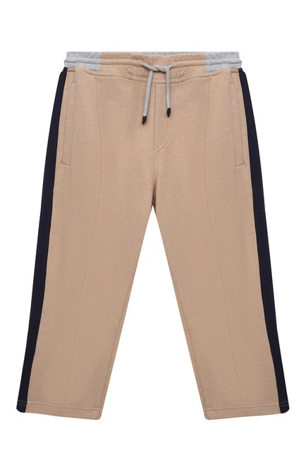 Детские хлопковые брюки BRUNELLO CUCINELLI синего цвета по цене 51650 руб., арт. BD874E308B | Фото 1