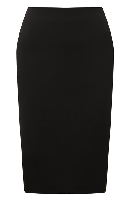 Женская шерстяная юбка BOSS черного цвета, ар�т. 50490036 | Фото 1 (Материал внешний: Шерсть; Драгоценные камни: Проставлено; Материал сплава: Проставлено; Длина Ж (юбки, платья, шорты): До колена)