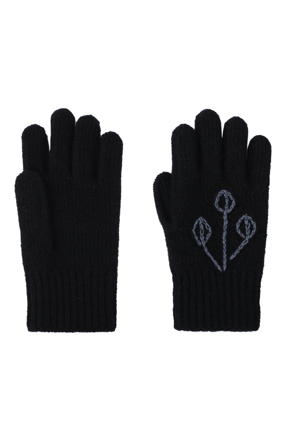 Детские кашемировые перчатки LORO PIANA синего цвета, арт. FAL2496 | Фото 2 (Материал: Текстиль, Кашемир, Шерсть; Региональные ограничения белый список (Axapta Mercury): RU)