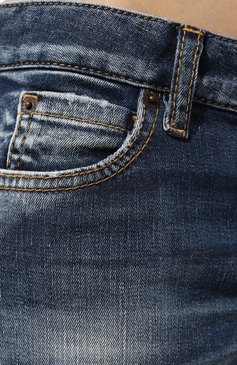 Женские джинсы DSQUARED2 синего цвета, арт. S75LB0747/S30685 | Фото 5 (Кросс-КТ: Деним; Длина (брюки, джинсы): Стандартные; Стили: Гранж; Материал сплава: Проставлено; Материал внешний: Хлопок, Деним; Драгоценные камни: Проставлено; Силуэт Ж (брюки и джинсы): Скинни)