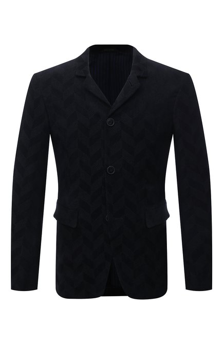 Мужской пиджак GIORGIO ARMANI темно-синего цвета по цене 236500 руб., арт. 1WGGG00S/T02VC | Ф�ото 1
