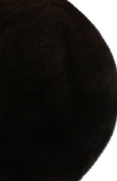 Женский берет из меха норки FURLAND коричневого цвета, арт. 0013600110034300000 | Фото 3 (Материал: Натуральный мех)