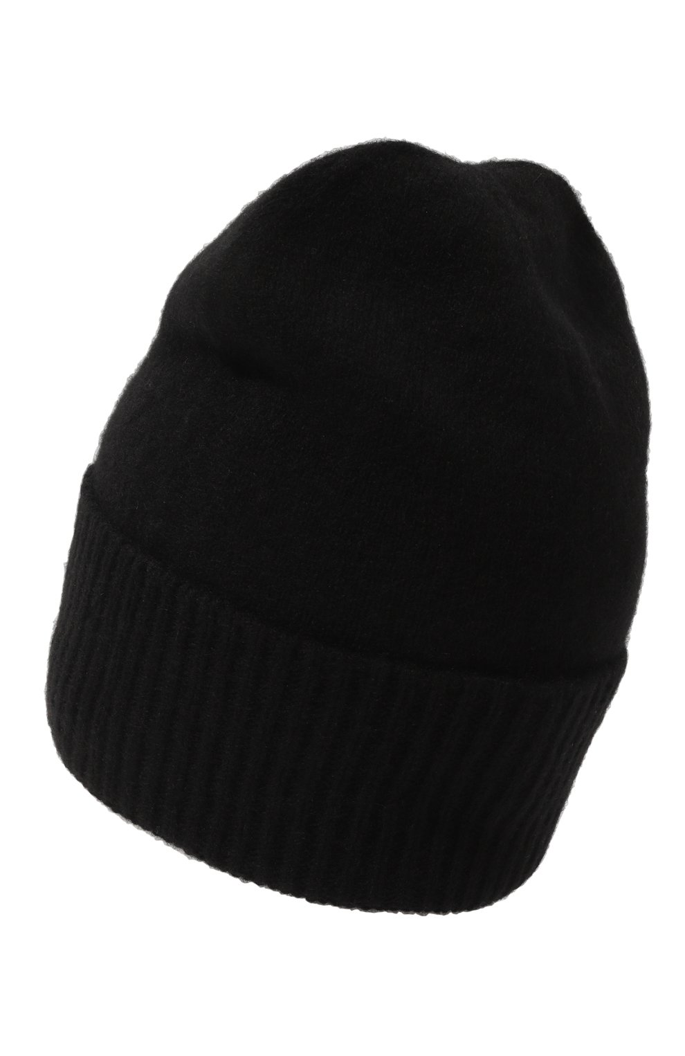 Женская кашемировая шапка DONDUP черного цвета, арт. WQ133/Y00480D XXX | Фото 3 (Материал: Тексти ль, Кашемир, Шерсть; Материал сплава: Проставлено; Нос: Не проставлено)