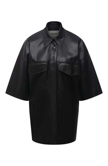Женская рубашка из экокожи NANUSHKA черного цвета по цене 45500 руб., арт. NW21CRSH01199 | Фото 1