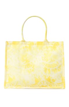Женский сумка-тоут MSGM желтого цвета, арт. 3442MDZ75/574 | Фото 6 (Сумки-технические: Сумки-шопперы; Материал сплава: Проставлено; Материал: Текстиль; Драгоценные камни: Проставлено; Размер: large)