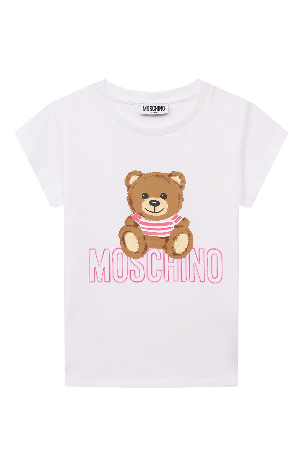 Хлопковая футболка Moschino HJM042/LBA00/10-14