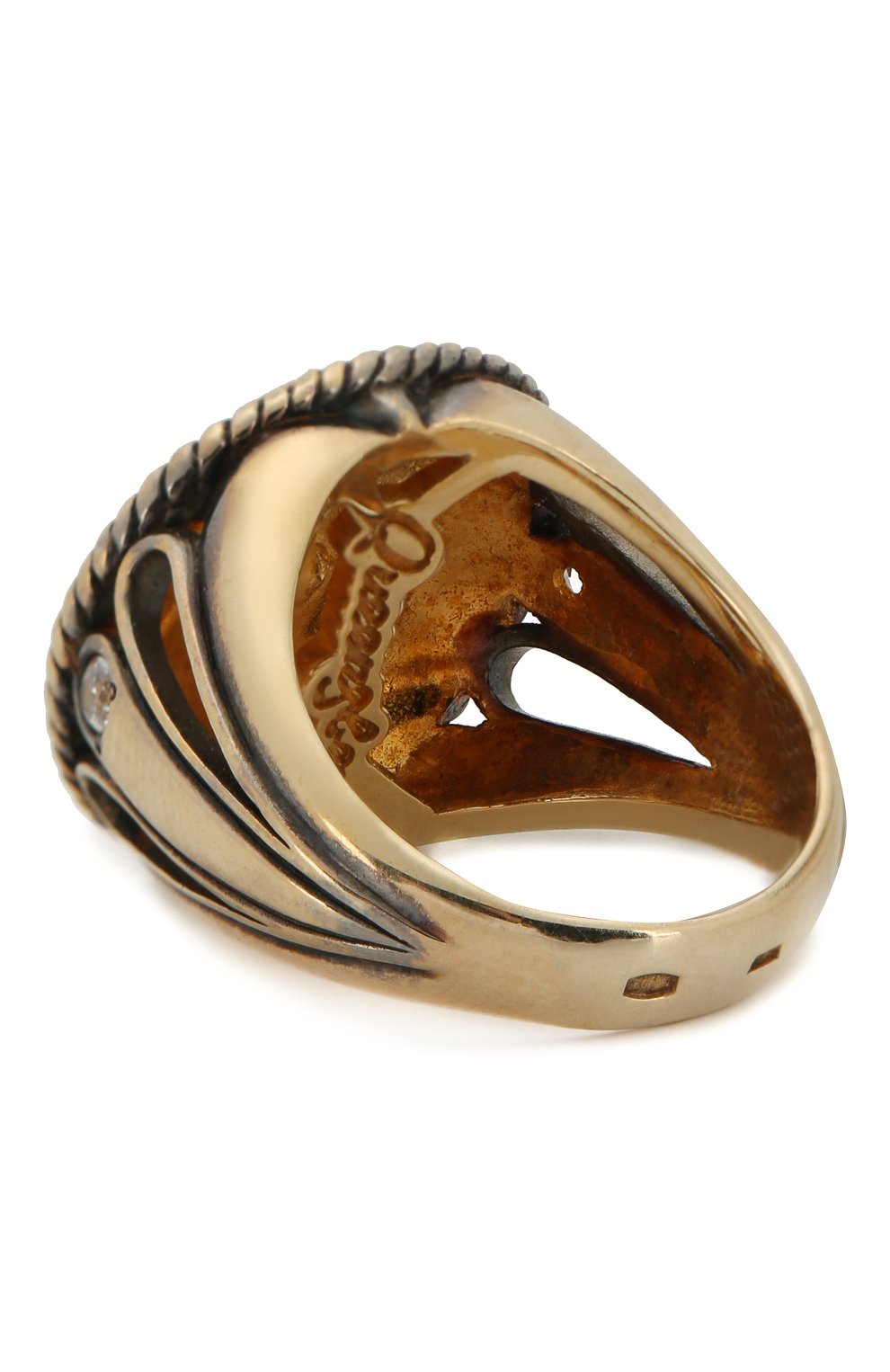 Женское кольцо sun QUEENSBEE золотого цвета, арт. 102013/12,50 | Фото 2 (Материал: Серебро; Статус проверки: Проверено, Проверена категория)