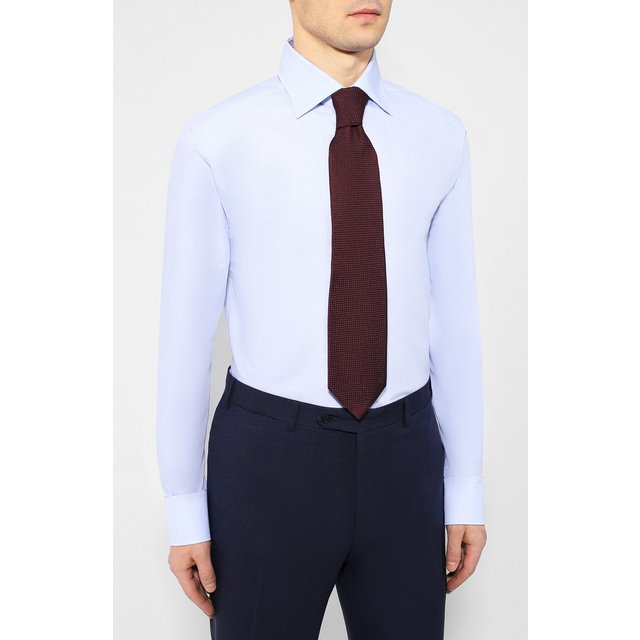 Хлопковая сорочка Ermenegildo Zegna  701030/9RS0GS Фото 4