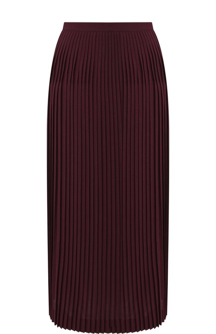 Женская плиссированная юбка-миди из шерсти LORO PIANA бордового цвета по цене 218000 руб., арт. FAI2013 | Фото 1