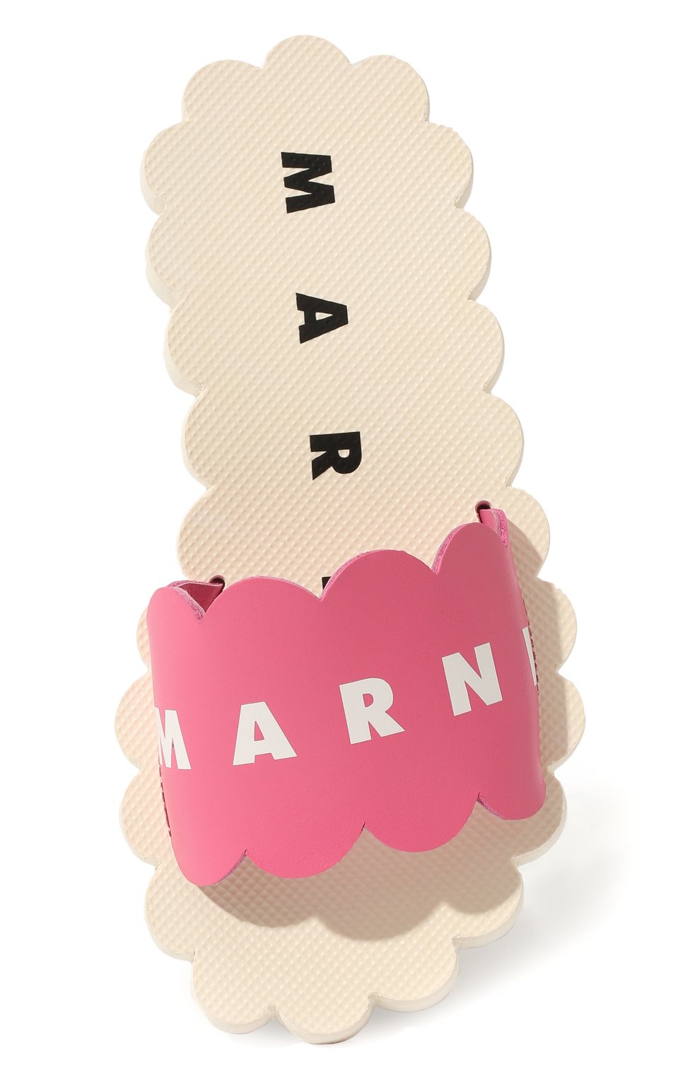 Детский кожаные шлепанцы MARNI розового цвета, арт. 70371 VAR.4/28-35 | Фото 4 (Материал внутренний: Натуральная кожа; Материал сплава: Проставлено; Нос: Не проставлено)