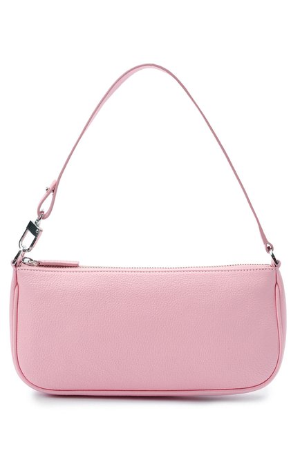 Женская сумка rachel BY FAR светло-розового цвета, арт. 21SSRCLSP0GRLMED | Фото 1 (Материал: Натуральная кожа; Сумки-технические: Сумки top-handle; Размер: medium, small)
