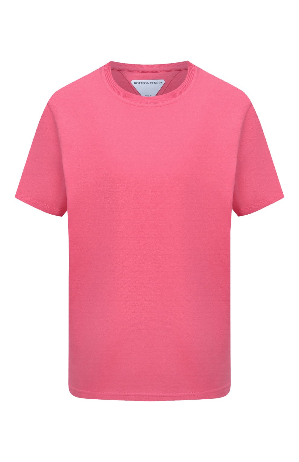Хлопковая футболка Bottega Veneta Розовый 649060/VF1U0 5552403