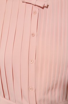 Женская шелковая блузка DICE KAYEK светло-розового цвета, арт. SS23C670 | Фото 5 (Материал внешний: Шелк; Рукава: Длинные; Принт: Без принта; Материал сплава: Проставлено; Драгоценные камни: Проставлено; Длина (для топов): Укороченные; Стили: Бохо; Женское Кросс-КТ: Блуза-одежда)